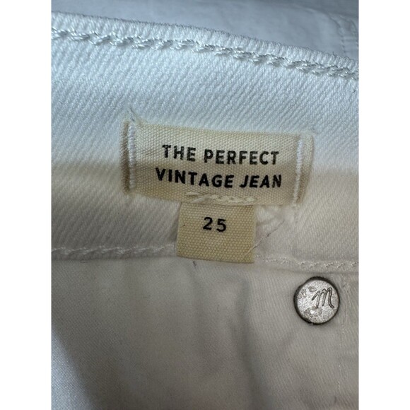 Madewell Women's The High-Rise Perfect Vintage Jeans In Tile White Size 25 - Picture 10 of 12
